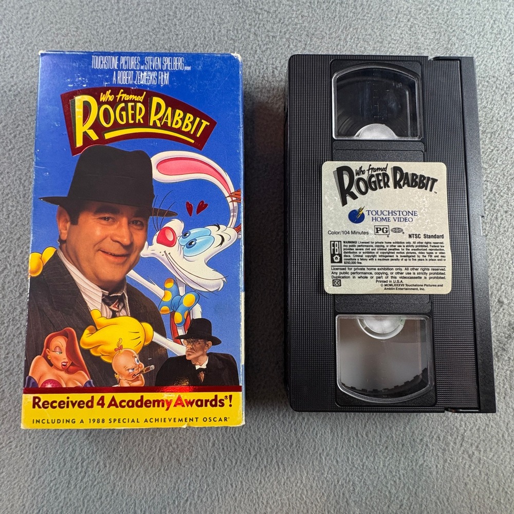 Who Framed Roger Rabbit VHS 1988 Touchstone Home Video 940 NTSC Bob Hoskins